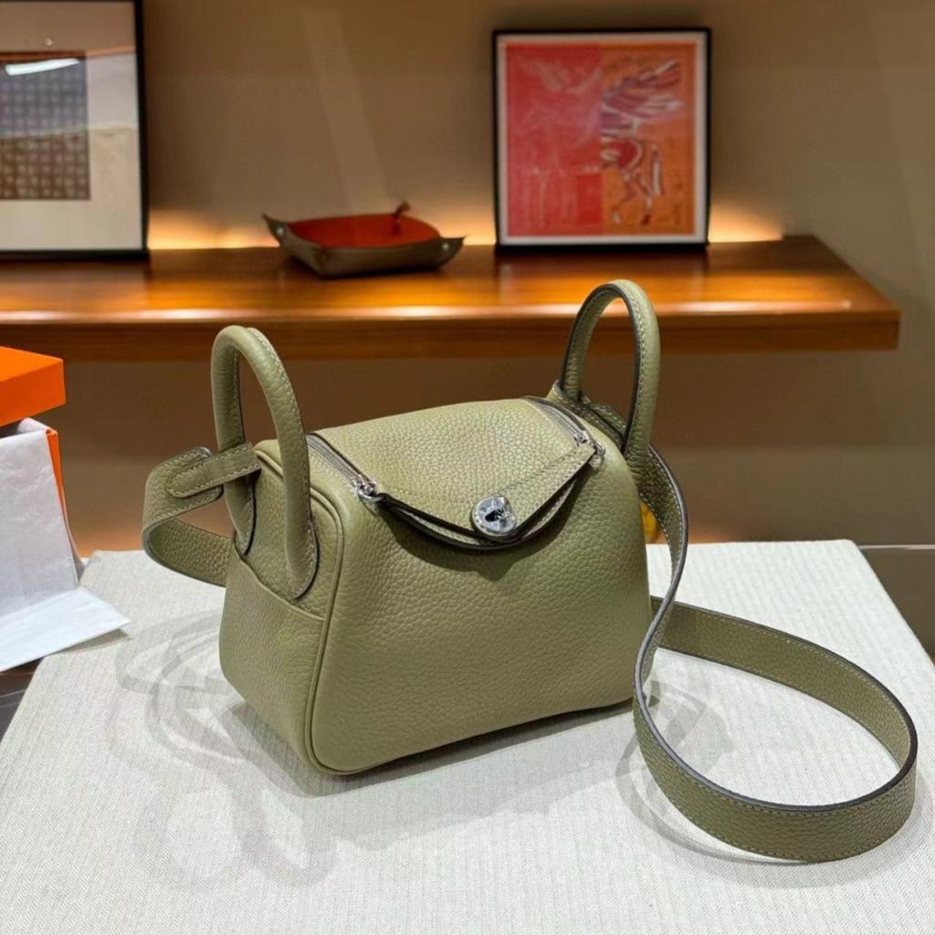 TC Top Layer Cowhide Leather Luxury Women's Bag New Style Single Compartment Retro Doctor's Bag Wooden Handle Bag 100 Styles Women's Bag