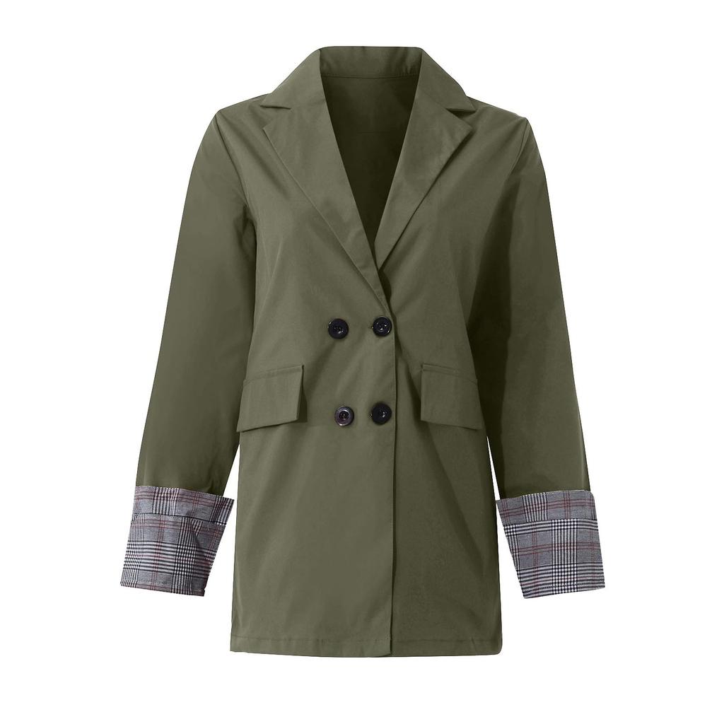 Женская мода и зимняя куртка с длинными рукавами, однотонная, с лацканами и пуговицами, приталенная