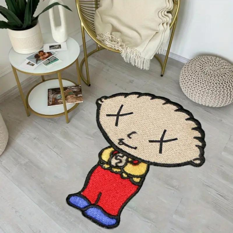 Cartoon Characters Pattern Rug Irregular Bedroom Carpet Soft Fluffy Plush Bedside Carpets Home Decoration Non-slip Floor Mat