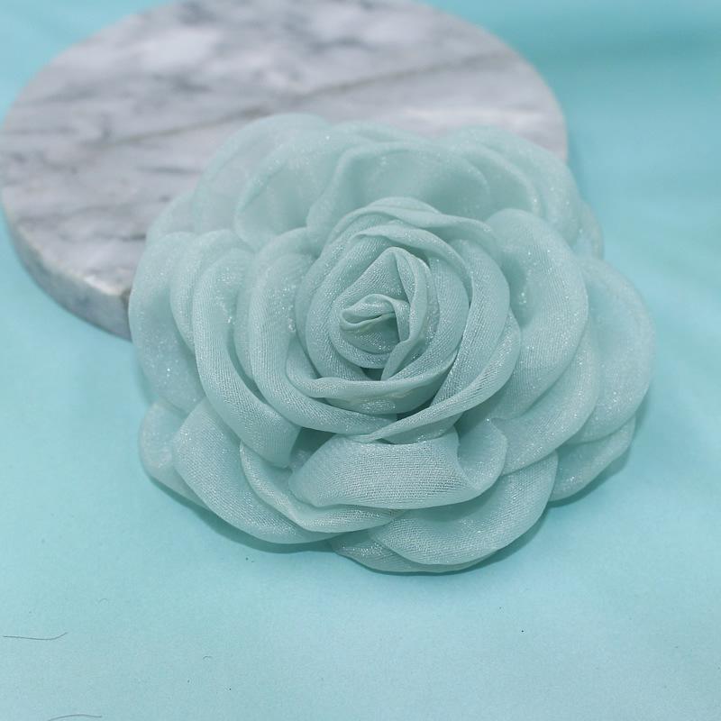 Fabric Camellia Flower Brooches For Women Clothing Jewelry Party Accessories
