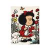 Mafaldas Love Smile Flannel Blankets  Funny Throw Blanket for Home cm Plush Thin Quilt