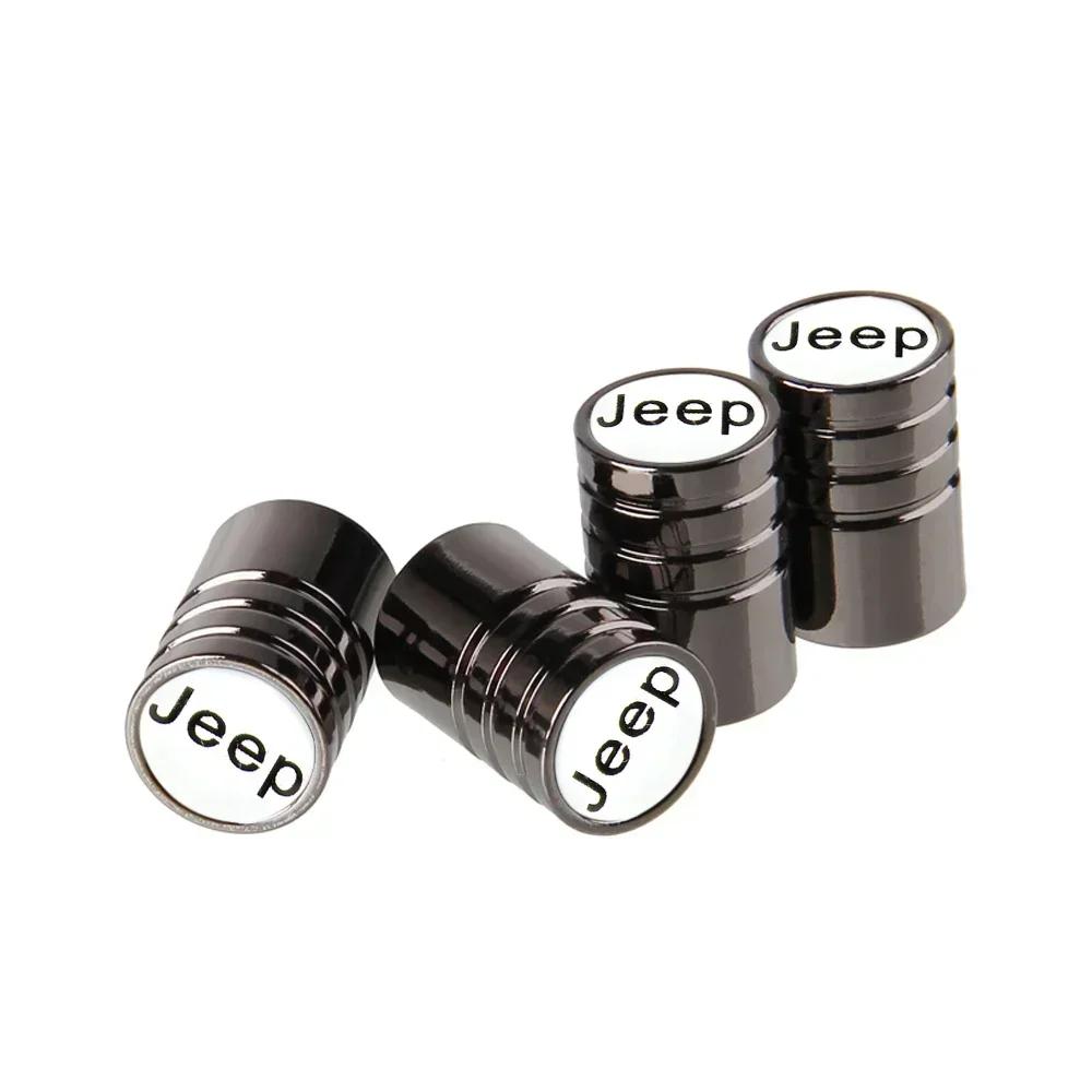 Для Jeep Колпачки клапанов шин автомобиля из сплава Пылезащитные для Jeep Wrangler Cherokee Renegade Compass TJ JK JL Grand Commander Liberty Acc