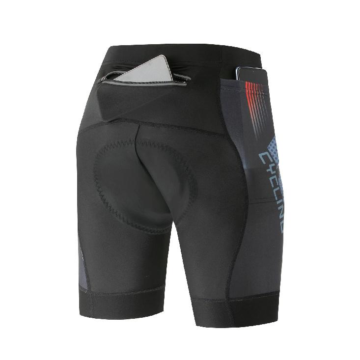 Men's Performance Cycling Shorts with 5D Pad, Road and Mountain Breathable Quick-Dry with 3 Pockets Bike Shorts