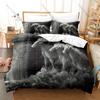 Mythical Fantasy Creature Dragon Griffin Mermaid HD Print Bedding Set Duvet Cover + 2 Pillowcases Polyester Fantasy Game Room