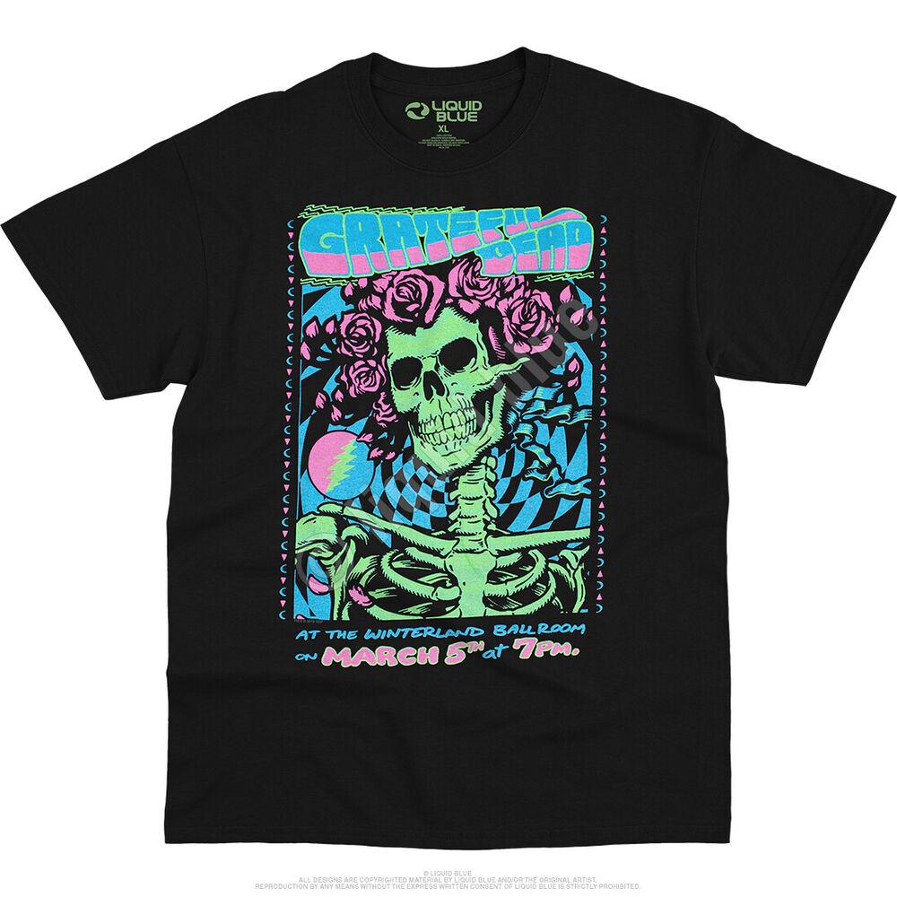 Футболка унисекс Grateful Dead Bertha Blacklight Glows N Blklight
