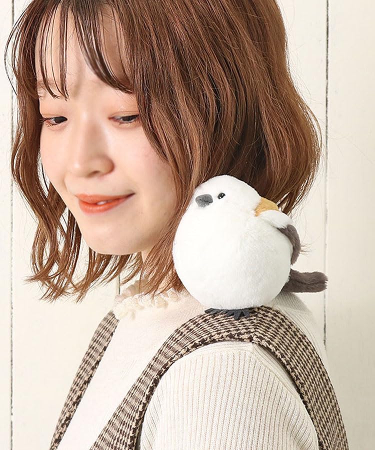 Bleu Bleuet Успокаивающая Плюшевая Пухлая Снежная Птичка-Фея Синица, Пушистая, Карманного Размера Игрушка, Талисман,