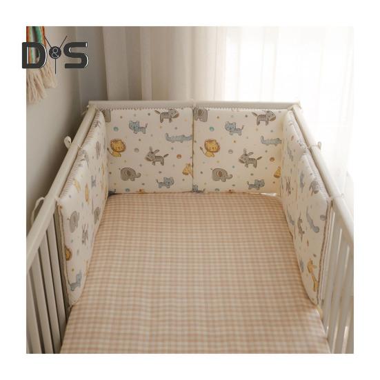 6 шт. противоударный дышащий мягкий чехол для детской кроватки, бампер для детской кроватки, регулируемая моющаяся мягкая подкладка для боковин