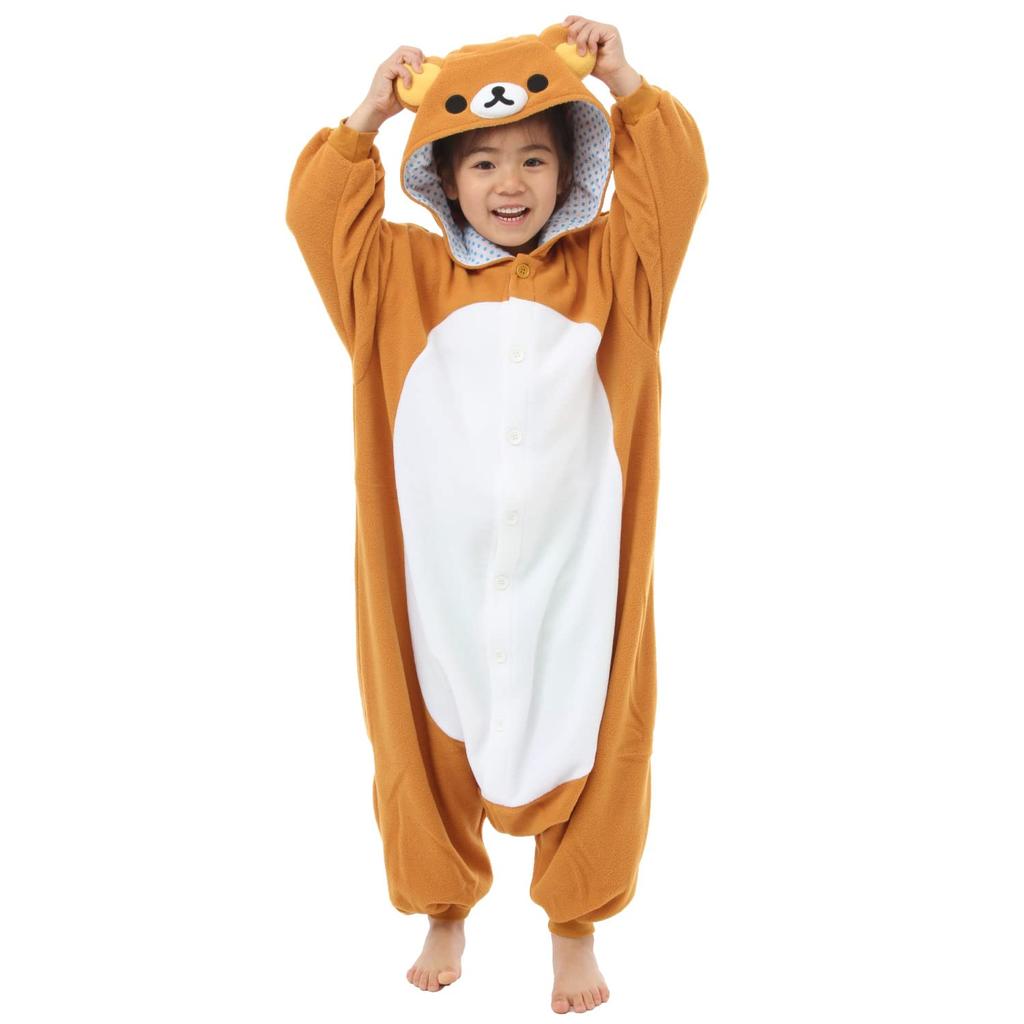 SAZAC Rilakkuma Fleece Kigurumi for Children, Size 110 (RAX004F)
