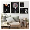 Painting Posters and Prints Space Plant Graffiti Modern Street Art Wall Art Pictures Unframed Astronaut Space Spacecraft Canvas