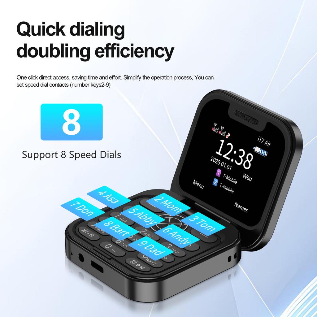 Мини Раскладушка Мобильный Телефон Две SIM-карты 1,77" Экран Bluetooth Набор Номера Волшебный Звук FM-радио Фонарик 2G GSM Маленький Складной Телефон