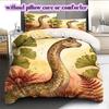 Watercolor animal painting Pattern Bedding,Quilt Set Quilt Cover Pillowcase Home Birthday Gift (1*duvet cover+2*pillowcase,without core)