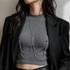 Shiny Body Chain Set – Crystal Party Decoration for Couples, Summer Beach Body Jewelry