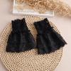 Women Detachable Sleeve Fake Cuffs Female Lace Thin Pleated Flare Sleeve False Cuffs Ruffles Wristband Decorative Accessory