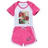 5181 Детский Рождественский Комплект Одежды для Девочек: Футболка с Принтом POP Rumi Zoey Mira, Шорты, Спортивный Костюм
