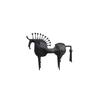 Metal Black Horse Sculpture Abstraction Horse Figurine Handicraft Artificial Animal Sculpture Decorative Figurines Home Decor