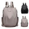 Solid Color Women Large Capacity Anti-theft Oxford Cloth Shoulder Bag Backpack