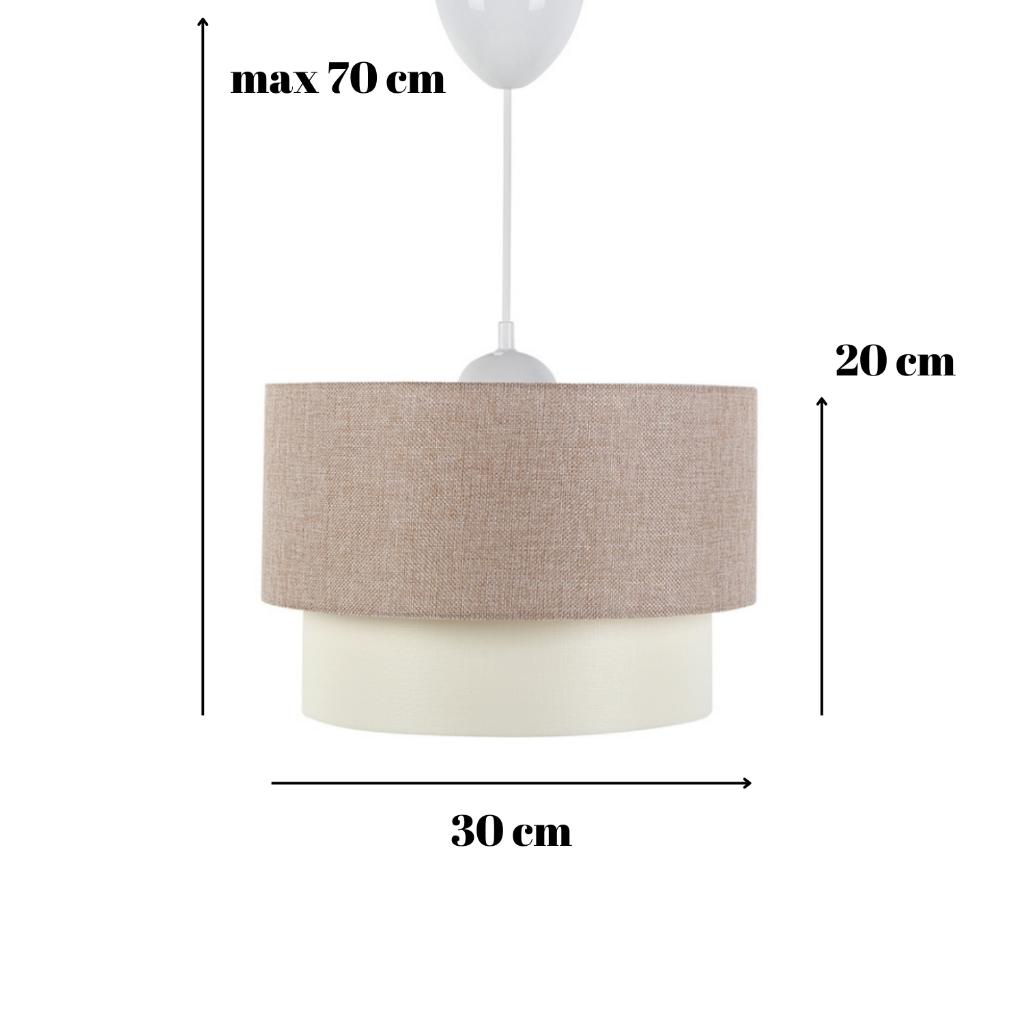 Pasta Katlı Tekli Avize Açık Kahve Dokuma Yatak Odası Salon Antre Sarkıt