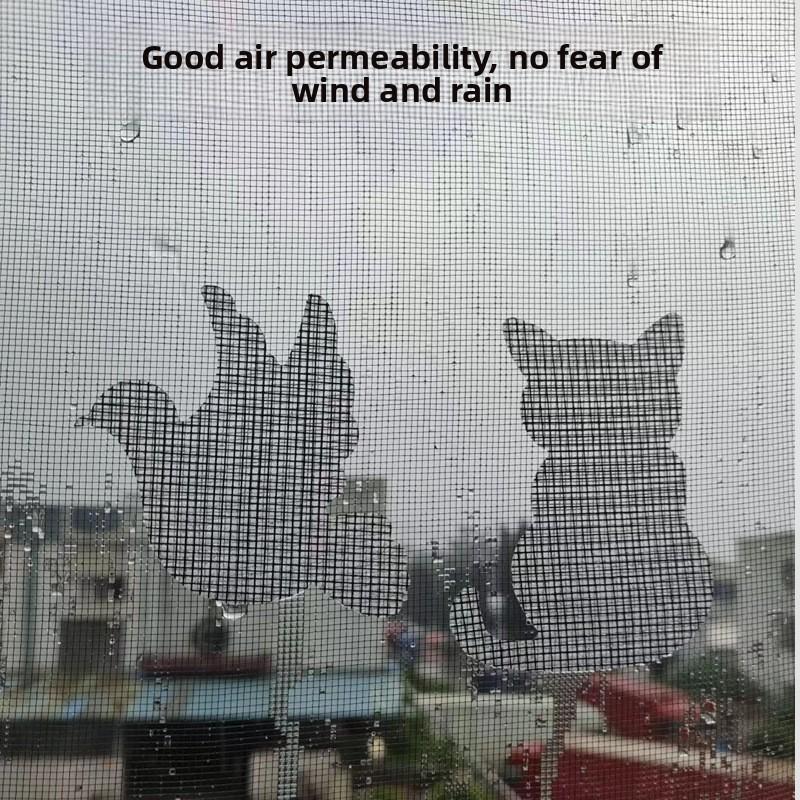 1PCS Cartoon Screen Window Repair Subsidy Household Self-adhesive Velcro Gauze Hole Patch Cute Shape Curtain Anti-mosquito