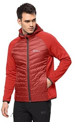 Куртка Jack Wolfskin Routeburn Pro Hybrid M насыщенного красного цвета