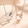 Interlocking Couple Necklace, Distant Love Commemorative Gift Trend, Male and Female Clavicle Chain