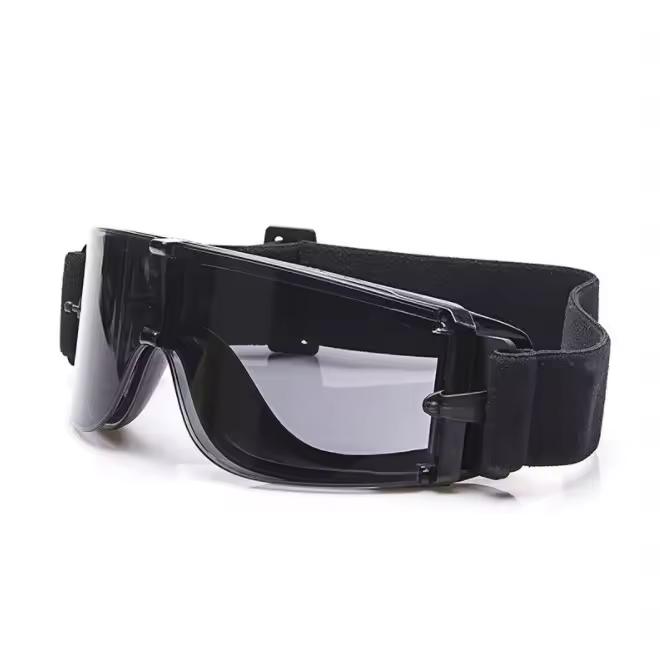 X800 Tactical Goggles 3 Lens Interchangeable System for Paintball, Hunting & Combat UV400 Protection Anti-Fog Safety Glasses