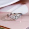 Gorgeous 925 Silver Cubic Zirconia Ring for Women Wedding Promise Ring Size 6-10