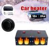 12V/24V Car Heater Defroster 1KW 4-Hole Parking Heater Quick Heating Window Windshield Defroster Car Truck Heater Accessories