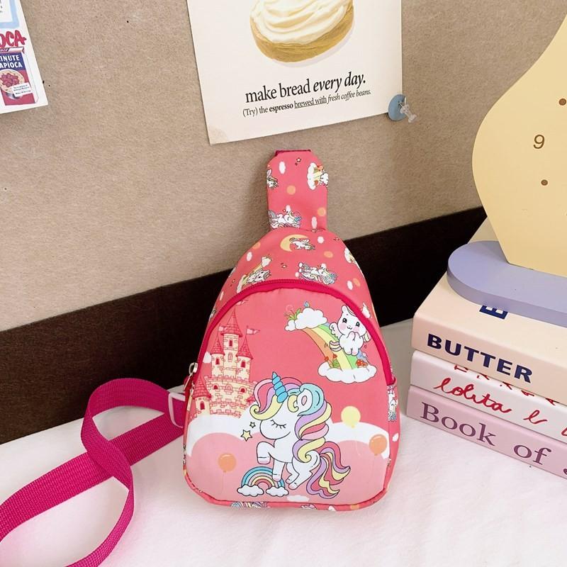 Fashionable Nylon Childrens Chest Bag Vibrant Cartoon Design For Gender Neutral Ages 3 To 6