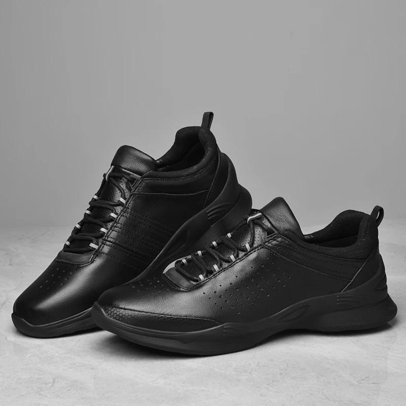 Модные трекинговые туфли из натуральной кожи, мужская повседневная обувь класса люкс, коровья кожа, брендовая деловая мужская обувь, мягкие и удобные кроссовки для ходьбы