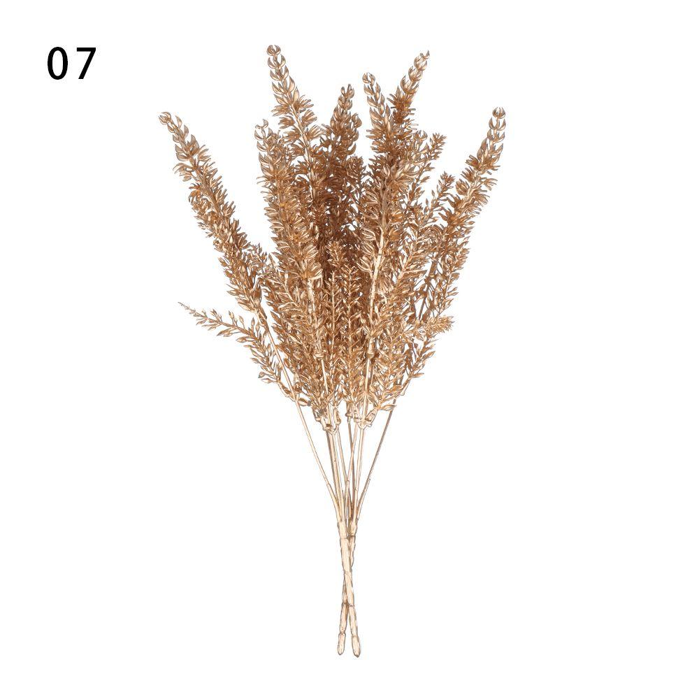 Plant Christmas Ornament Artificial Plant Gold Silver Simulation Leaf Christmas Artificial Flower