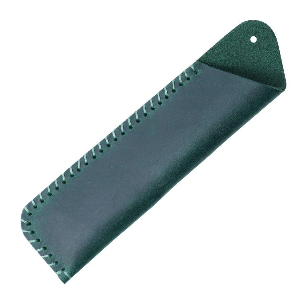 Handmade Cowhide Pencil Case Pencil Holder Pen Sleeve Pouch Retro Leather Pen Bag Crafts