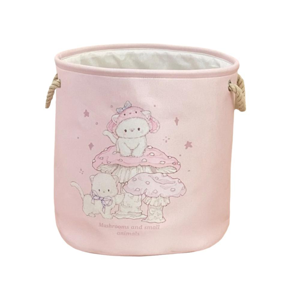 Round Shape Dirty Clothes Basket Cartoon Sundries Storage Basket Laundry Hamper  for Home
