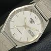 VINTAGE SEIKO 5 AUTOMATIC 6349A JAPAN MENS SILVER COLOR DIAL WATCH A701431-5 R206b-a701431