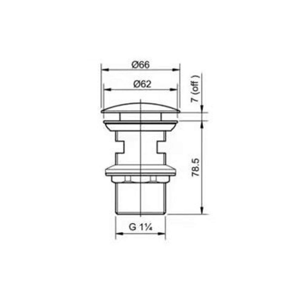 Waste Button Basin Waste Plug Drainer Metal Sink Strainer Bathroom Washbasin Pipe Accessories