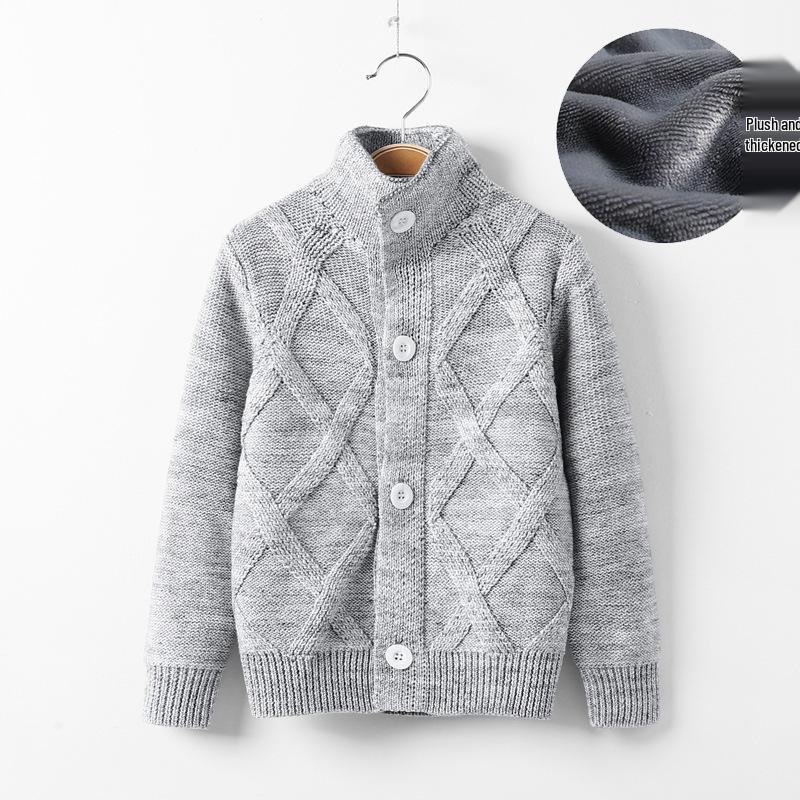 Детский вязаный кардиган с высоким воротником - Теплый и уютный для осени/зимы (Возраст 2-11 лет)