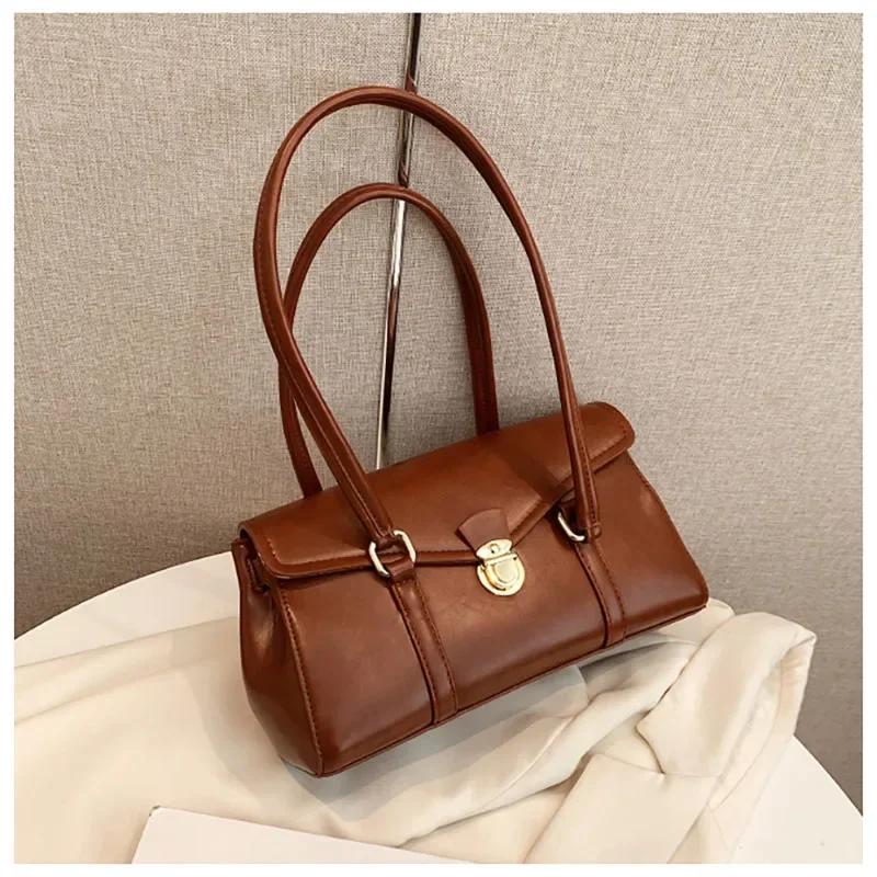 Vintage Niche Design Shoulder Bag Classic All-match Small Square Autumn Winter New High-end Pop Feminine Package Underarm