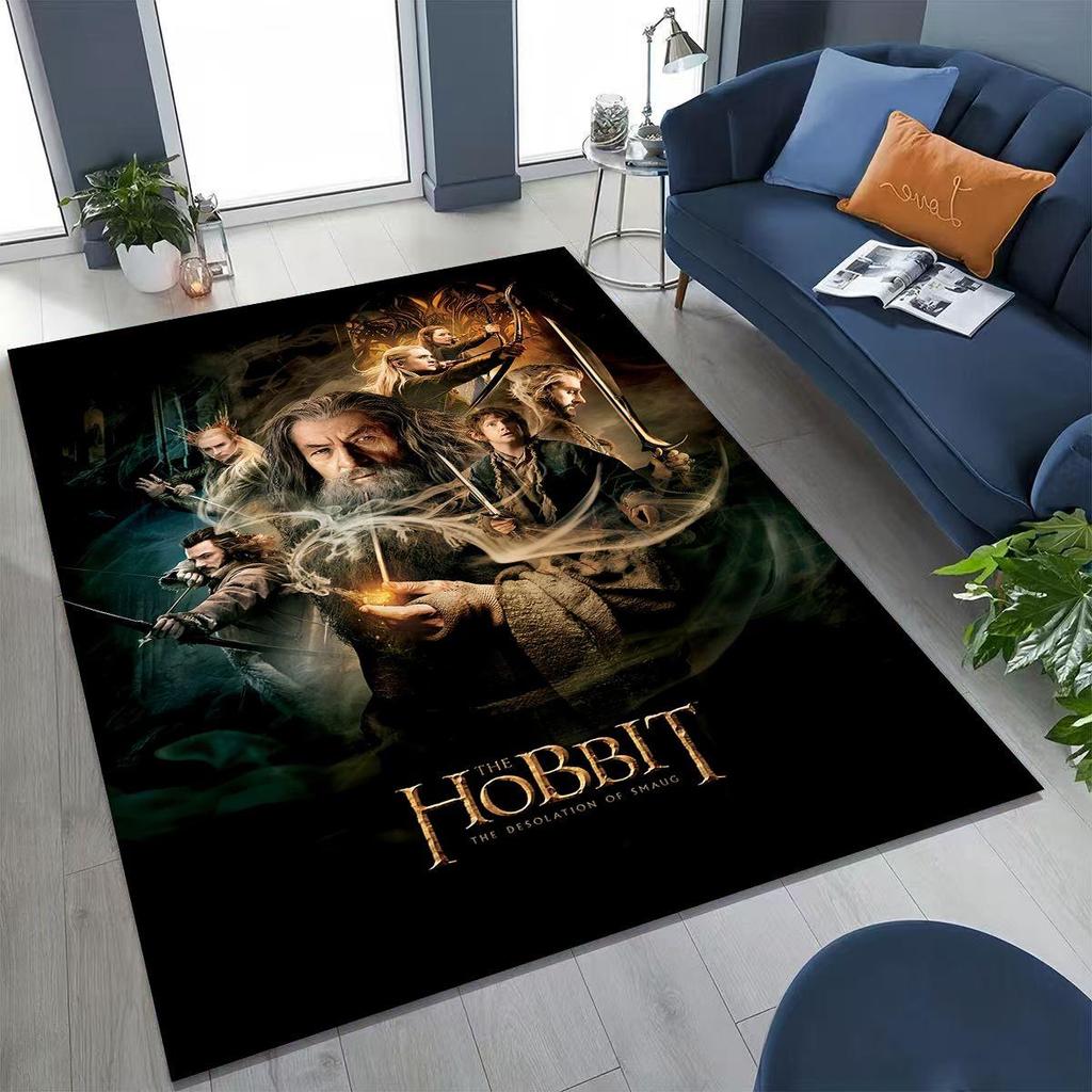 Classics L-Lord of The Rings H-Hobbit Movie Board Rug for Bedroom Living Room Sofa Home Doormat Decor, Large Non-slip Floor Mat
