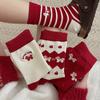 Год Лошади Красные Носки Гольфы Сезон Утолщенные Теплые Вышитый Пони 26 Новогодние Чулки