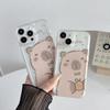 Cute Cartoon Capybara Clear Soft Phone Case Compatible with iPhone Case (Clear,for iPhone 15)