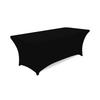 6ft Waterproof Stretch Polyester Tablecloth Fitted Spandex Table Cover for Trade Shows and Banquets
