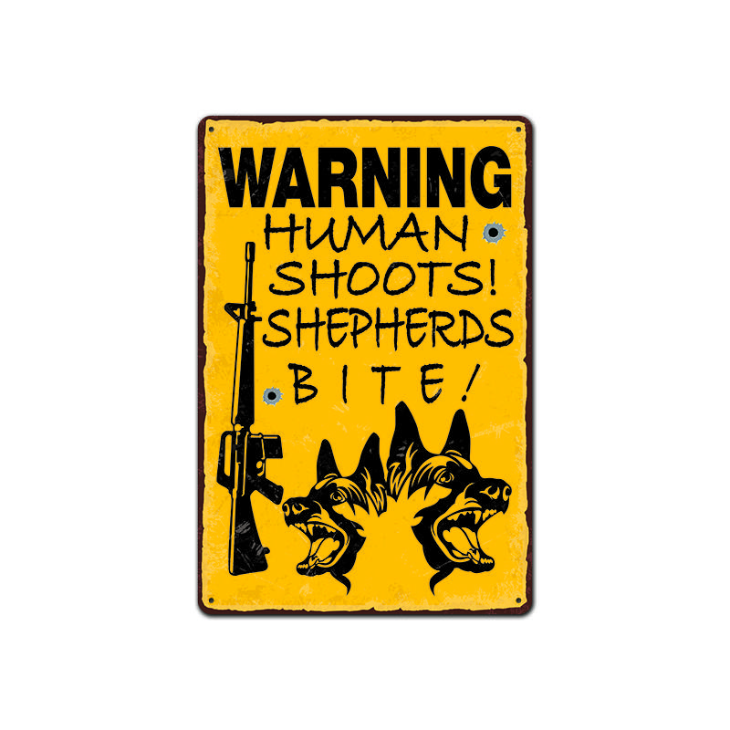 Предупреждающие металлические знаки для собак, винтажный металлический плакат, жестяная вывеска, ретро жесть, металлическое украшение для бара, паба, клуба, гаража
