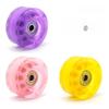 Double Row Roller Skates with High Elastic PU Wheels, 82A Color Sequin Non-Luminous Transparent Wheels.