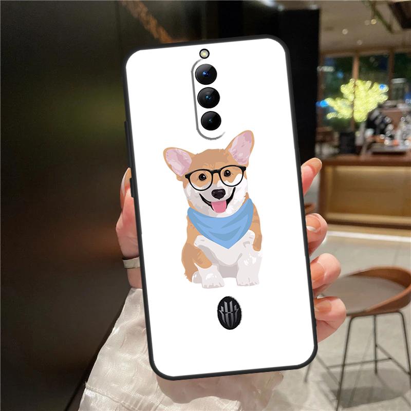 Cartoon Corgi Dog Case For ZTE Nubia Red Magic 8 Pro 8S Pro Plus RedMagic 9 Pro Plus 6 7 6S 7S 6R 5S 5G Cover