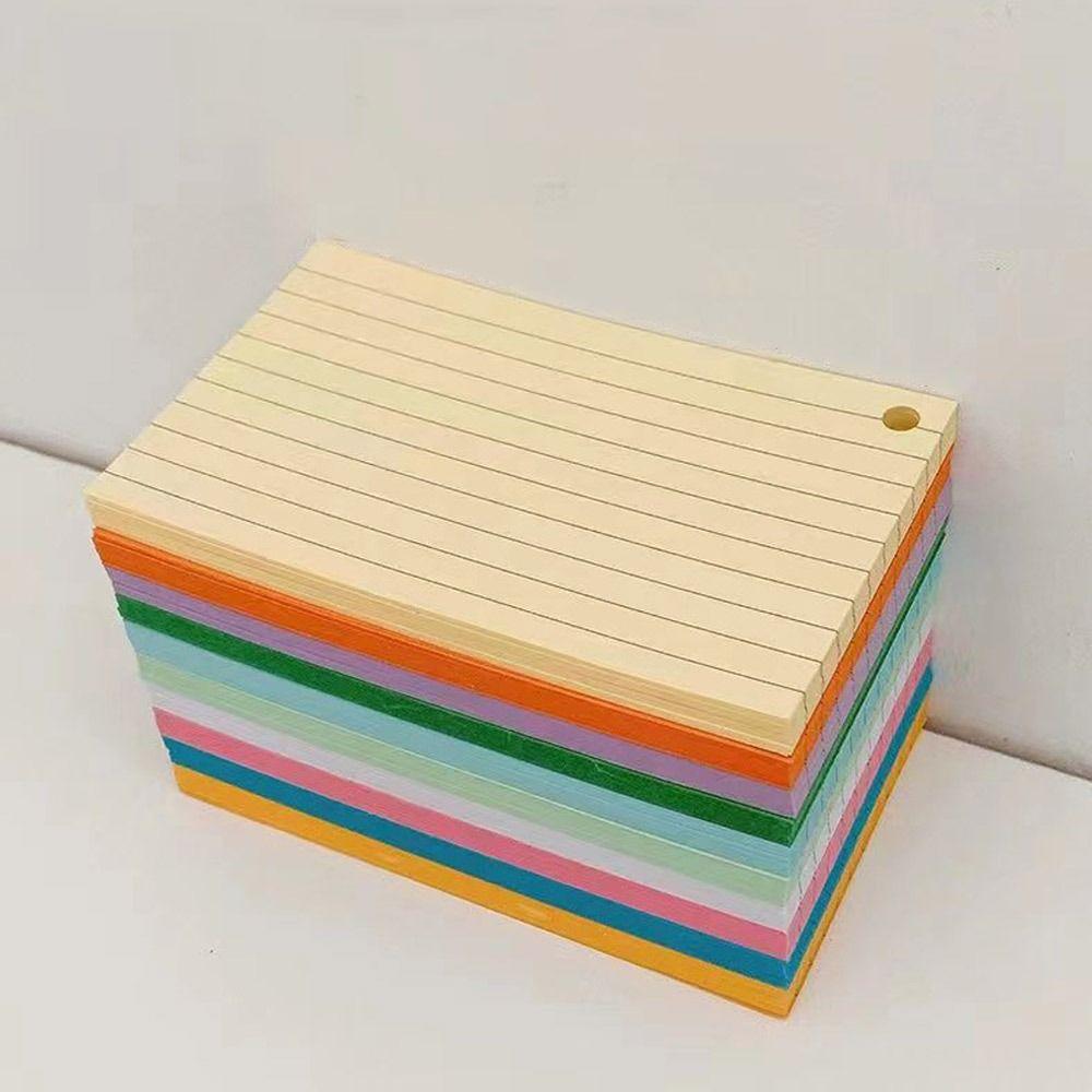 Portable Horizontal Line Binder Memo Book Loose-Leaf With Cover Flash Cards Double-sided Revision Cards Study