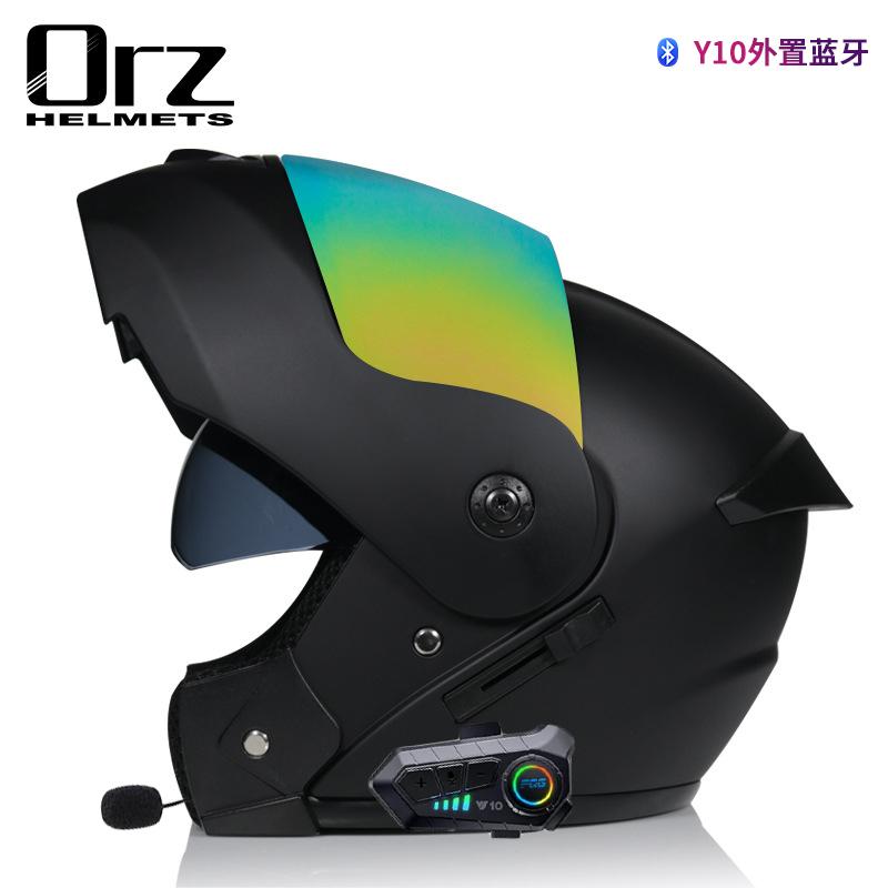 Мотоциклетный шлем Bluetooth, высококачественный флип-шлем, полный шлем для мотоцикла, гоночный шлем, одобренный Dot