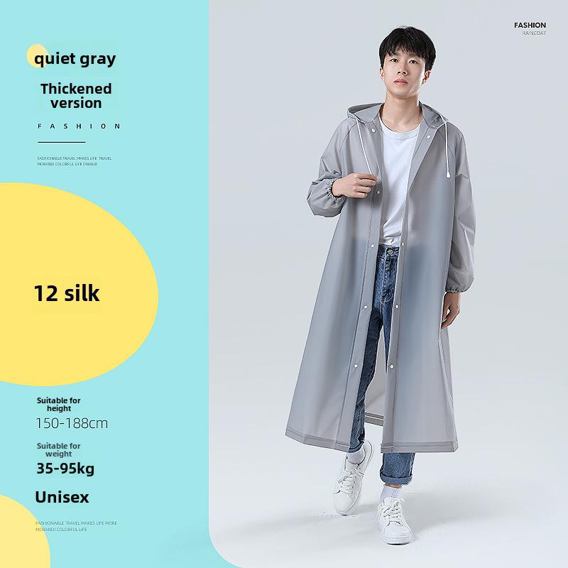 Прозрачный ЕВА цельный дождевик для взрослых и детей - Легкий, Портативный и Модный