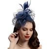 Шляпка-fascinator с перьями, топ-шляпа из тюля для девичника и тематических вечеринок, головной убор для коктейльной вечеринки, собрания, наряжания