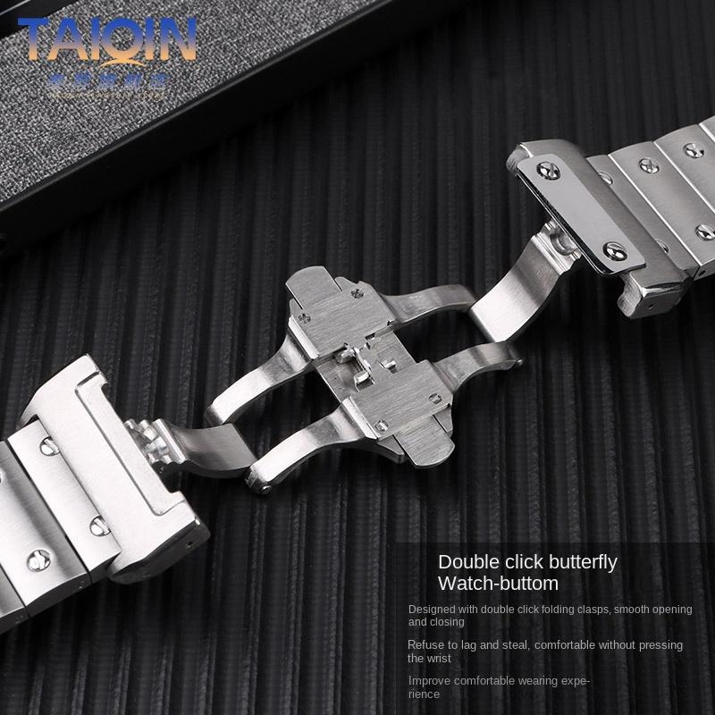 Высококачественный 20 мм 23 мм Santos 100 Нержавеющая сталь Ремешок для часов Для Cartier santos 100 Цельноклепаный Металлический Ремешок для часов Браслет для часов