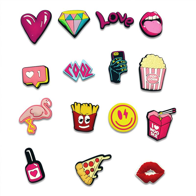 15 шт. модные подвески для обуви из ПВХ, аксессуары для обуви