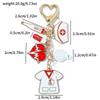 Cartoon Infusion pump Thermometer Surgical Mask Enamel Keychain Medical Tools Pandents For Women Men Nurse Doctor Handmade Gift